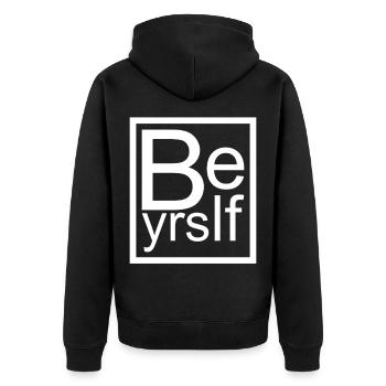 Soyez vous-même - Veste à capuche bio Premium Unisexe - noir - Dos - Nico (187cm)