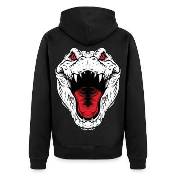 Crocodile Alligator Mascotte Logo Sport Combat - Veste à capuche bio Premium Unisexe - noir - Dos - Nico (187cm)