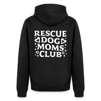 Club des mamans de chiens recueillis - Veste à capuche bio Premium Unisexe - noir - Dos - Nico (187cm)