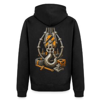 docker - Veste à capuche bio Premium Unisexe - noir - Dos - Nico (187cm)