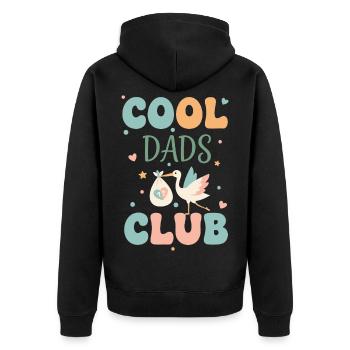 Révélation de sexe Cool Dads Club Baby shower Grossesse - Veste à capuche bio Premium Unisexe - noir - Dos - Nico (187cm)