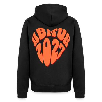 Abitur 2027 Herz - Veste à capuche bio Premium Unisexe - noir - Dos - Nico (187cm)