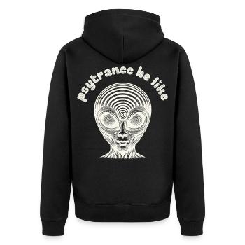 Psytrance be like - Humour Psy Trance musique rave - Veste à capuche bio Premium Unisexe - noir - Dos - Nico (187cm)