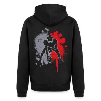 Football américain Splash of Color Football masculin - Veste à capuche bio Premium Unisexe - noir - Dos - Nico (187cm)