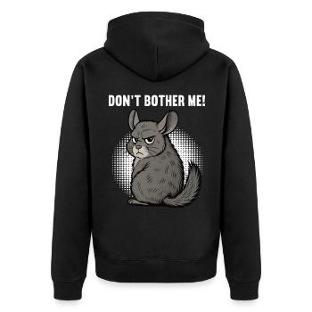 Ne me dérange pas, chinchilla, rongeur chinchilla. - Veste à capuche bio Premium Unisexe - noir - Dos - Nico (187cm)