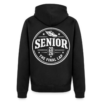 Diploma 2026 Senior School Sport Gift Idea - Unisex Premium Organic Zip Hoodie - black - Back - Nico (187cm)