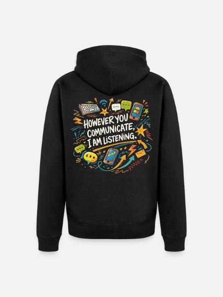 Kommunikations-Zuhörer-Psychologe Prof. Gift - Unisex Premium Bio Zip Hoodie - Schwarz
