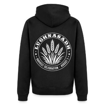 Célébration de la récolte de Lughnasadh Lughnasa Lammas - Veste à capuche bio Premium Unisexe - noir - Dos - Nico (187cm)