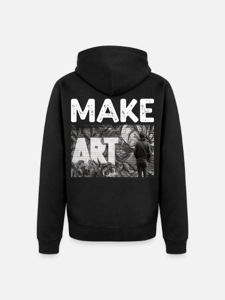 Make Art - Unisex Premium Organic Zip Hoodie - black