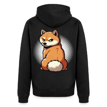 Shiba Inu Shiba owner Shiba lover Shiba inus - Unisex Premium Organic Zip Hoodie - black - Back - Nico (187cm)