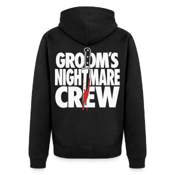 Groom's Nightmare Horror Crew Design - Unisex Premium Organic Zip Hoodie - black - Back - Nico (187cm)