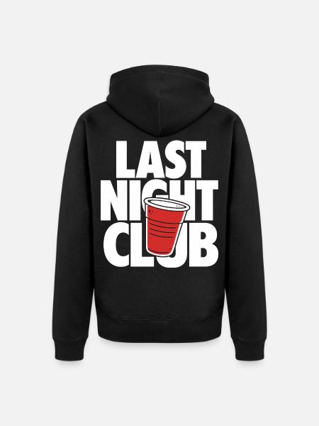 Last Night Club Party Cup Design - Unisex Premium Organic Zip Hoodie - black