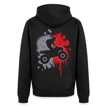 Quad Color Blobs ATV Quad Riders Enfants Hommes Garçons - Veste à capuche bio Premium Unisexe - noir - Dos - Nico (187cm)