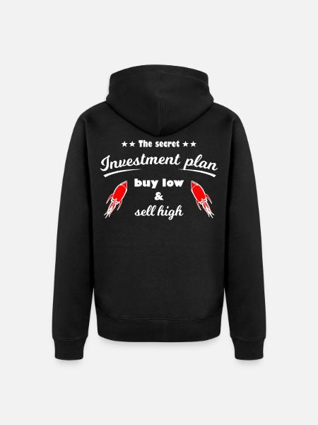 Investment Plan Rockets Print - Unisex Premium Organic Zip Hoodie - black