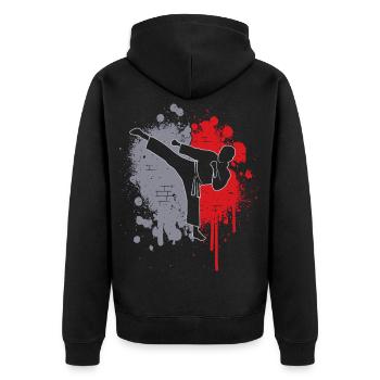 Taekwondo Splash of Color Arts martiaux Karaté garçons - Veste à capuche bio Premium Unisexe - noir - Dos - Nico (187cm)