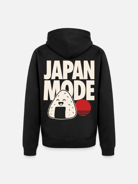 Japan Mode Kawaii Onigiri - Unisex Premium Bio Zip Hoodie - Schwarz