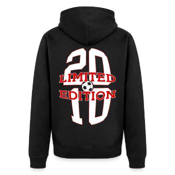 ÉDITION LIMITÉE 2010 FOOTBALL 16E ANNIVERSAIRE - Veste à capuche bio Premium Unisexe - noir - Dos - Nico (187cm)