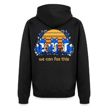 We Can Fox This Spritz Fuchs Cocktail - Unisex Premium Organic Zip Hoodie - black - Back - Nico (187cm)