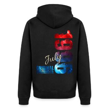 Cadeau du 30e anniversaire Original juillet 1996 - Veste à capuche bio Premium Unisexe - noir - Dos - Nico (187cm)