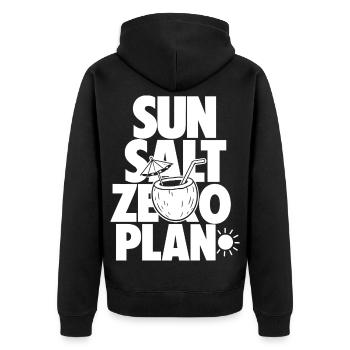Plan zéro Sun Salt Conception Tropicale - Veste à capuche bio Premium Unisexe - noir - Dos - Nico (187cm)