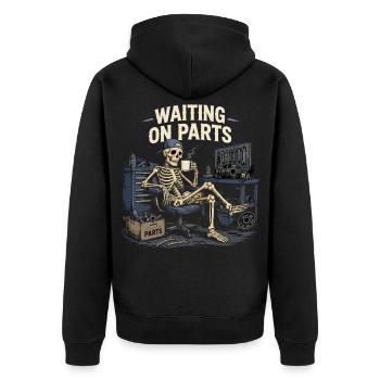 Mécanicien Humour Squelette Garage Cadeau - Veste à capuche bio Premium Unisexe - noir - Dos - Nico (187cm)