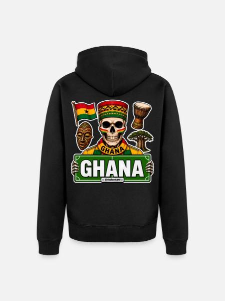 SkullCostume World Edition: Ghana - Unisex Premium Organic Zip Hoodie - black