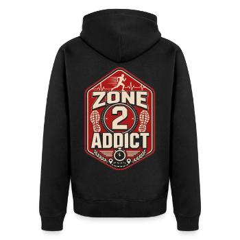 Marathon Marathon Runners Running - Unisex Premium Organic Zip Hoodie - black - Back - Nico (187cm)