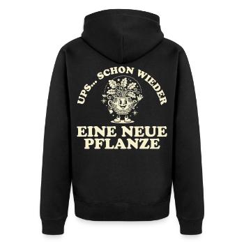 Oups, encore une nouvelle plante qui dit rétro - Veste à capuche bio Premium Unisexe - noir - Dos - Nico (187cm)