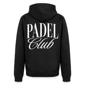 Padel - Veste à capuche bio Premium Unisexe - noir - Dos - Nico (187cm)