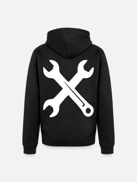 Clés croisées - Veste à capuche bio Premium Unisexe - noir