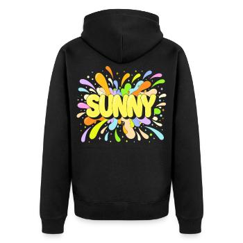 Sunny Burst Multicolore - Veste à capuche bio Premium Unisexe - noir - Dos - Nico (187cm)