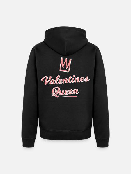 Valentines Queen - Unisex Premium Bio Zip Hoodie - Schwarz