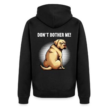 Ne me dérange pas Labrador Labrador Propriétaire Labrador Labbi - Veste à capuche bio Premium Unisexe - noir - Dos - Nico (187cm)