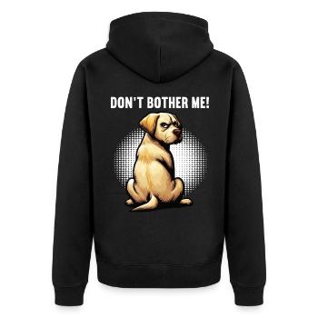 Ne me dérange pas Labrador Labrador Propriétaire Labrador Labbi - Veste à capuche bio Premium Unisexe - noir - Dos - Nico (187cm)