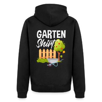 Garten Gärtner Pflanzen - Unisex Premium Bio Zip Hoodie - Schwarz - Hinten - Nico (187cm)