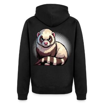 Furet Ferret Holder Furet Propriétaire - Veste à capuche bio Premium Unisexe - noir - Dos - Nico (187cm)