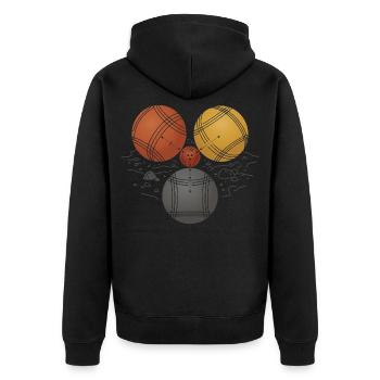 Pétanque Mesure Du Point Jeu De Boules - Veste à capuche bio Premium Unisexe - noir - Dos - Nico (187cm)
