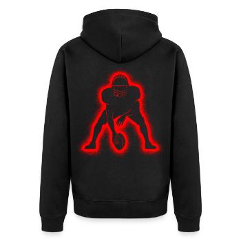 Football masculin masculin Football américain - Veste à capuche bio Premium Unisexe - noir - Dos - Nico (187cm)