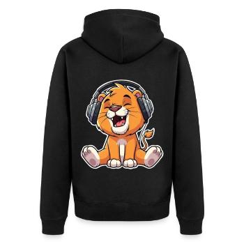 Lion Music - Veste à capuche bio Premium Unisexe - noir - Dos - Nico (187cm)
