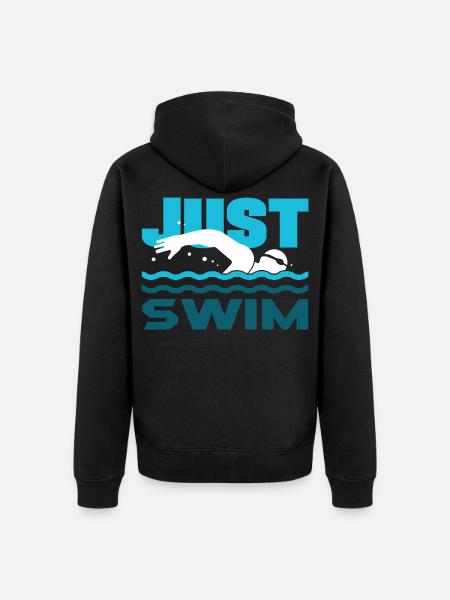 Lustige Schwimmer Sprüche & Schwimmverein Design - Unisex Premium Bio Zip Hoodie - Schwarz