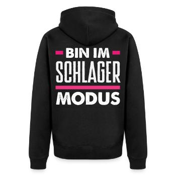 Je participe au concert du festival Schlager Mode Party - Veste à capuche bio Premium Unisexe - noir - Dos - Nico (187cm)