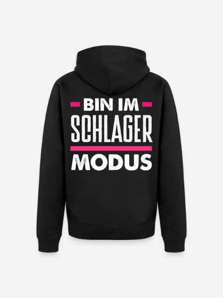 I'm in Schlager Mode Party Festival Concert - Unisex Premium Organic Zip Hoodie - black