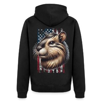 Agouti US Aguti - Veste à capuche bio Premium Unisexe - noir - Dos - Nico (187cm)
