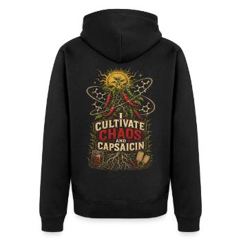 Cultivateurs de piments cultivant des piments - Veste à capuche bio Premium Unisexe - noir - Dos - Nico (187cm)