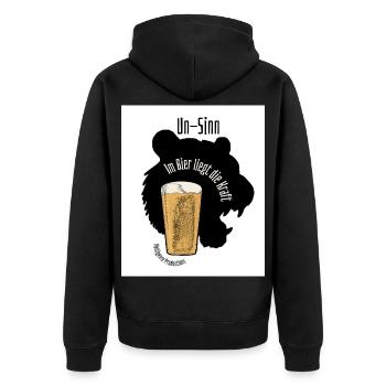 Il y a du pouvoir dans la bière - Veste à capuche bio Premium Unisexe - noir - Dos - Nico (187cm)