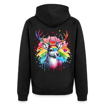 Rentier Reindeer - Veste à capuche bio Premium Unisexe - noir - Dos - Nico (187cm)