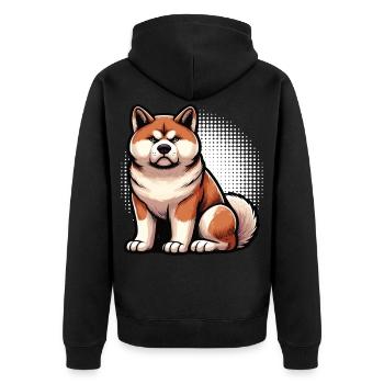 Akita Akita propriétaire Akitas Akita amoureux Akitafan - Veste à capuche bio Premium Unisexe - noir - Dos - Nico (187cm)