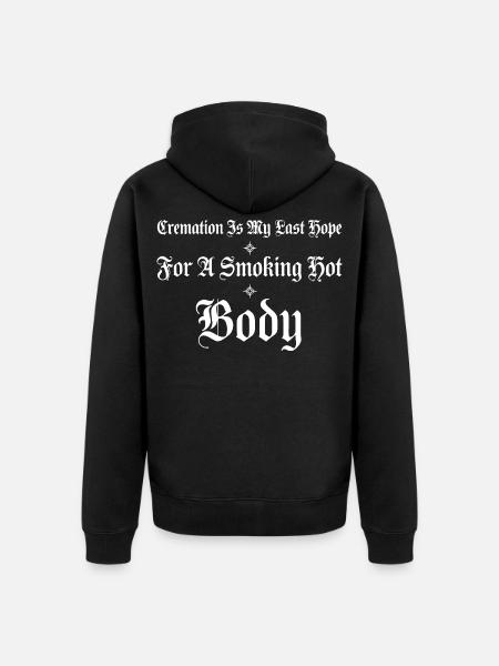 Last Hope Cremation Body Tee - Unisex Premium Organic Zip Hoodie - black