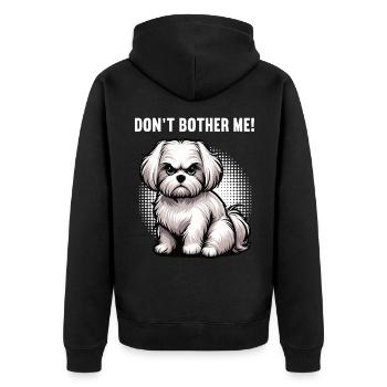 Ne me dérange pas Malteser Propriétaire Maltese Maltese - Veste à capuche bio Premium Unisexe - noir - Dos - Nico (187cm)