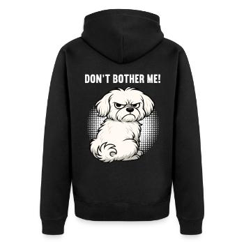 Ne me dérange pas Malteser Propriétaire Maltese Maltese - Veste à capuche bio Premium Unisexe - noir - Dos - Nico (187cm)